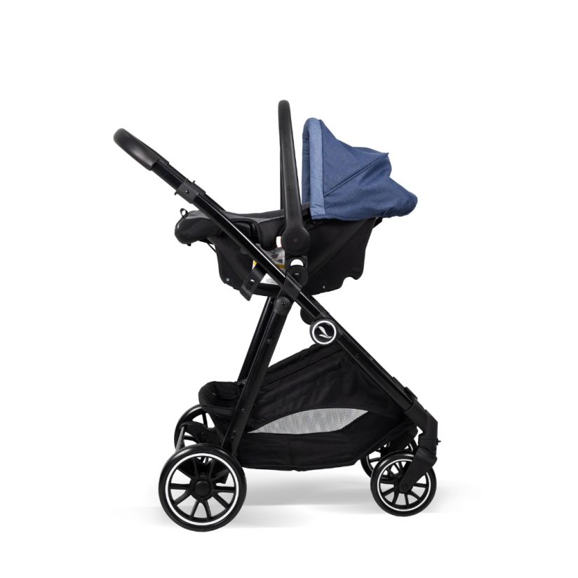 Coche Milan Premium Baby Azul con Portabebé
